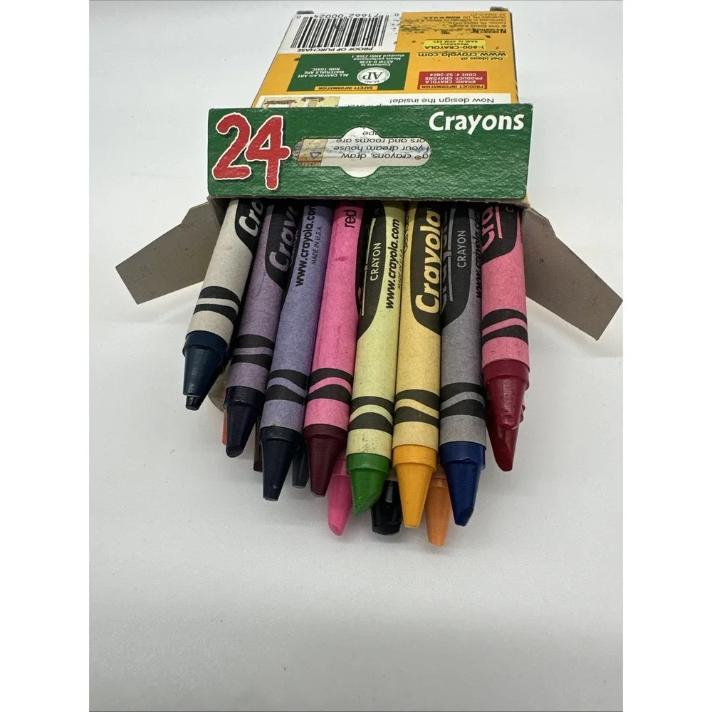 Vintage 1999 Crayola 24 Pack Crayons Binney & Smith Complete With Box USA